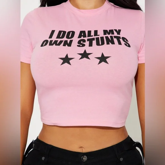 NWT FASHION NOVA CROP TOP - BABY PINK - Picture 3 of 4